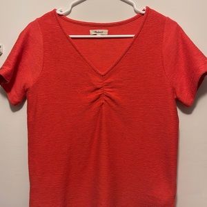 Madewell textured orange tee